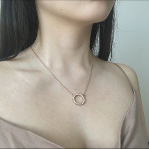 Pandora Rose Gold Circle of Sparkle Necklace